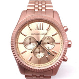 Michael Kors Lexington Chronograph Pink Dial Pink Steel Strap Watch for Women - MK8792 Authentic Buy Shop Now