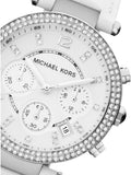 Michael Kors Parker White Dial White Leather Strap Watch for Women - MK2277 Authentic Buy Shop Now