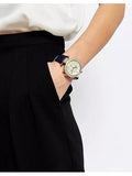 Michael Kors Parker Gold Dial Blue Leather Strap Watch for Women - MK2280 Authentic Buy Shop Now