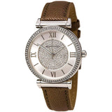 Michael Kors Caitlin Quartz Silver Dial Gray Leather Strap Watch For Women - MK2377 Authentic Buy Shop Now
