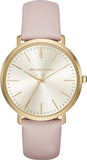 Michael Kors Jaryn Quartz Gold Dial Pink Leather Strap Watch For Women - MK2471 Authentic Buy Shop Now