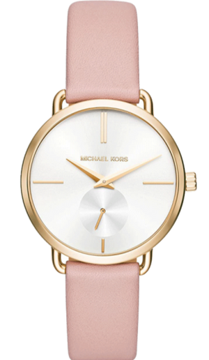 Michael Kors Portia Quartz White Dial Pink Leather Strap Watch For Women - MK2659 Authentic Buy Shop Now