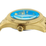 Michael Kors Lexington Quartz Blue Dial Gold Steel Strap Watch For Women - MK3271 Authentic Buy Shop Now