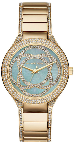 Michael Kors Kerry Mother of Pearl Dial Gold Steel Strap Watch for Women - MK3481 Authentic Buy Shop Now