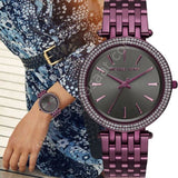 Michael Kors Darci Black Dial Purple Steel Strap Watch for Women - MK3554 Authentic Buy Shop Now