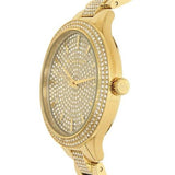 Michael Kors Slim Runway Crystals Gold Dial Gold Steel Strap Watch for Women - MK3632 Authentic Buy Shop Now