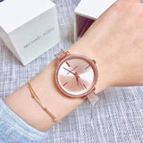 Michael Kors Jaryn Quartz Rose Gold Dial Rose Gold Steel Strap Watch For Women - MK3785 Authentic Buy Shop Now