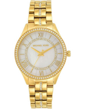 Michael Kors Lauryn Mother of Pearl White Dial Gold Steel Strap Watch for Women - MK3899 Authentic Buy Shop Now