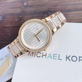 Michael Kors Gabbi Crystals Gold Dial Gold Steel Strap Watch For Women - MK3985 Authentic Buy Shop Now