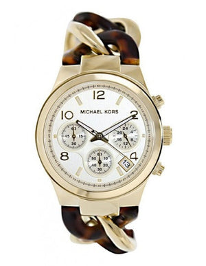 Michael Kors Runway Gold Dial Two Tone Steel Strap Watch for Women - MK4222 Authentic Buy Shop Now