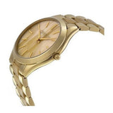 Michael Kors Slim Runway Gold Dial Two Tone Gold Strap Watch for Women - MK4285 Authentic Buy Shop Now