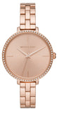 Michael Kors Charley Three-Hand Analog Rose Gold Dial Rose Gold Steel Strap Watch for Women - MK4400 Authentic Buy Shop Now