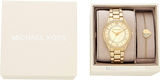 Michael Kors Lauryn Quartz Mother of Pearl Gold Dial Gold Steel Strap Watch For Women - MK4490 Authentic Buy Shop Now