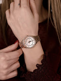 Michael Kors Lauryn Mother of Pearl Dial Rose Gold Dial Rose Gold Steel Strap Watch For Women - MK4491 Authentic Buy Shop Now