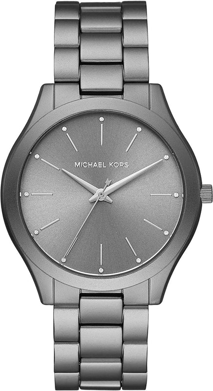 Michael Kors Slim Runway Quartz Grey Dial Grey Steel Strap Watch For Women - MK4506 Authentic Buy Shop Now