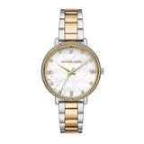 Michael Kors Pyper Three Hand White Dial Two Tone Steel Strap Watch For Women - MK4595 Authentic Buy Shop Now