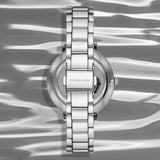 Michael Kors Pyper Three Hand Pink Dial Silver Steel Strap Watch For Women - MK4631 Authentic Buy Shop Now