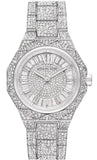 Michael Kors Raquel Three Hand Crystals Silver Dial Silver Steel Strap Watch For Women - MK4691 Authentic Buy Shop Now