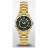Michael Kors Lauryn Analog Green Dial Gold Steel Strap Watch for Women - MK4737 Authentic Buy Shop Now