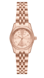 Michael Kors Lexington Three Hand Rose Gold Dial Rose Gold Steel Strap Watch For Women - MK4739 Authentic Buy Shop Now