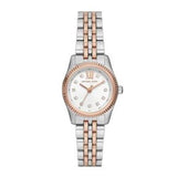 Michael Kors Lexington Three-Hand White Dial Two Tone Steel Strap Watch for Women - MK4817 Authentic Buy Shop Now