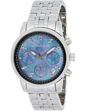 Michael Kors Jet Set Chronograph Blue Dial Silver Steel Strap Watch for Women - MK5021 Authentic Buy Shop Now