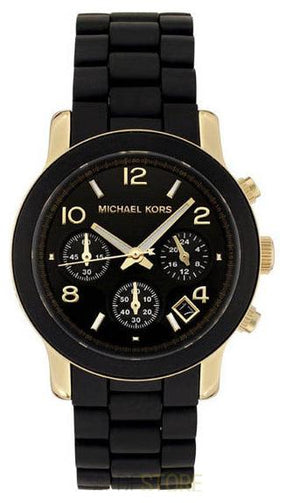 Michael Kors Runway Black Dial Black Silicone Strap Watch for Women - MK5191 Authentic Buy Shop Now