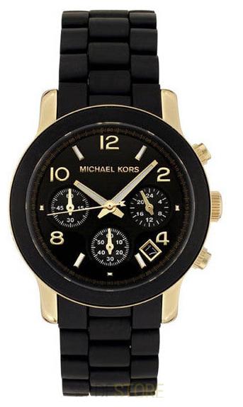 Michael Kors Runway Black Dial Black Silicone Strap Watch for Women - MK5191 Authentic Buy Shop Now