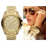 Michael Kors Bradshaw Gold Dial Gold Steel Strap Watch for Women - MK5605 Authentic Buy Shop Now
