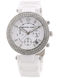 Michael Kors Parker White Dial White Ceramic Strap Watch for Women - MK5654 Authentic Buy Shop Now