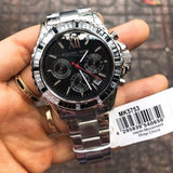 Michael Kors Everest Chronograph Black Dial Silver Steel Strap Watch For Women - MK5753 Authentic Buy Shop Now