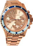 Michael Kors Everest Chronograph Rose Gold Dial Rose Gold Steel Strap Watch For Women - MK5755 Authentic Buy Shop Now