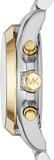 Michael Kors Bradshaw Chronograph Silver Dial Two Tone Steel Strap Watch For Women - MK5855 Authentic Buy Shop Now