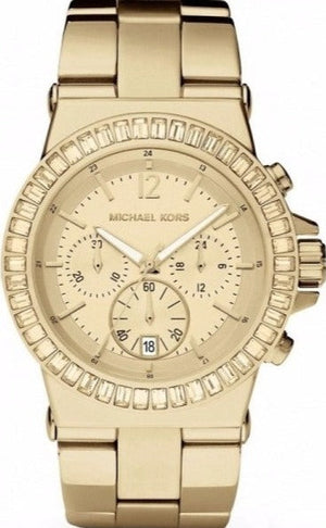 Michael Kors Dylan Quartz Gold Dial Gold Steel Strap Watch For Women - MK5861 Authentic Buy Shop Now