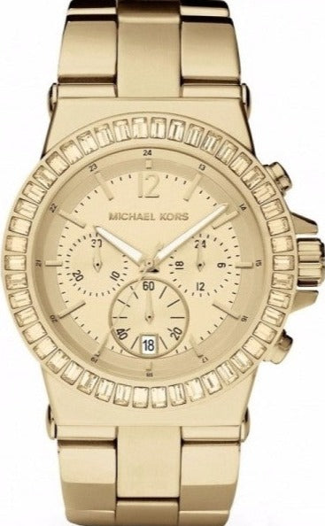 Michael Kors Dylan Quartz Gold Dial Gold Steel Strap Watch For Women - MK5861 Authentic Buy Shop Now
