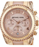 Michael Kors Blair Chronograph Rose Gold Dial Two Tone Steel Strap Watch for Women - MK5943 Authentic Buy Shop Now