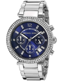 Michael Kors Parker Chronograph Blue Dial Silver Steel Strap Watch for Women - MK6117 Authentic Buy Shop Now