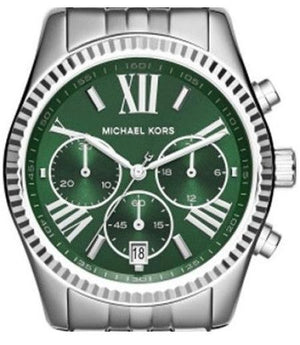 Michael Kors Lexington Quartz Green Dial Silver Steel Strap Watch For Women - MK6222 Authentic Buy Shop Now
