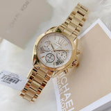 Michael Kors Lexington Quartz Gold Dial Gold Steel Strap Watch For Women - MK6267 Authentic Buy Shop Now