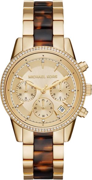 Michael Kors Ritz Gold Dial Two Tone Steel Strap Watch for Women - MK6322 Authentic Buy Shop Now