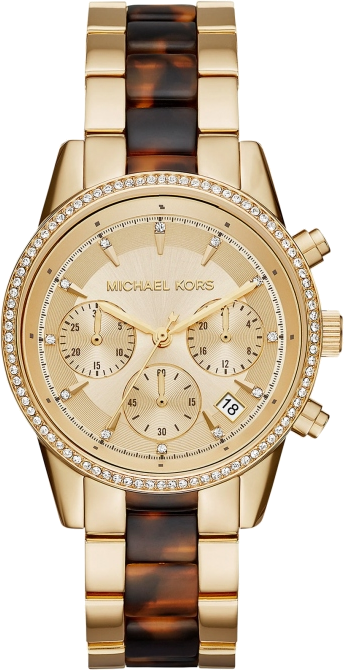 Michael Kors Ritz Gold Dial Two Tone Steel Strap Watch for Women - MK6322 Authentic Buy Shop Now