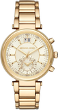 Michael Kors Sawyer White Dial Gold Steel Strap Watch for Women - MK6362 Authentic Buy Shop Now
