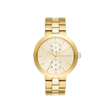 Michael Kors Garner Quartz Gold Dial Gold Steel Strap Watch For Women - MK6408 Authentic Buy Shop Now