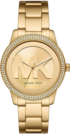Michael Kors Tibby Three Hand Gold Dial Gold Steel Strap Watch For Women - MK6879 Authentic Buy Shop Now