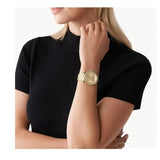 Michael Kors Tibby Chronograph Gold Dial Gold Steel Strap Watch For Women - MK6927 Authentic Buy Shop Now