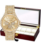 Michael Kors Camille Pavé Crystals Gold Dial Gold Steel Strap Watch for Women - MK6958 Authentic Buy Shop Now