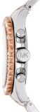 Michael Kors Everest Chronograph Silver Dial Two Tone Steel Strap Watch For Women - MK6975 Authentic Buy Shop Now