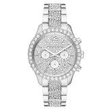 Michael Kors Layton Chronograph Silver Dial Silver Steel Strap Watch For Women - MK6976 Authentic Buy Shop Now