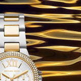 Michael Kors Camille Multifunction Silver Dial Two Tone Steel Strap Watch For Women - MK6982 Authentic Buy Shop Now