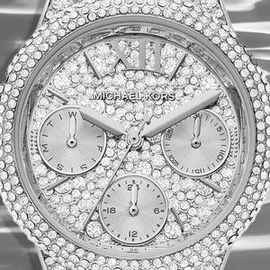 Michael Kors Camille Multifunction Crystals Silver Dial Silver Steel Strap Watch For Women - MK6996 Authentic Buy Shop Now